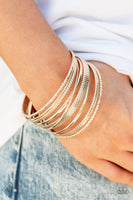 Circlet Circus - Gold Bangle Bracelets Paparazzi Accessories FF 10/21