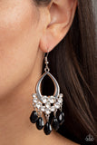 Famous Fashionista Black Bling Earrings Paparazzi Accessories