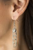 Paparazzi Accessories Fishing for Compliments Silver Necklace Earrings Blockbuster