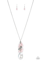 Drip Drop Dazzle Pink Iridescent Necklace Paparazzi