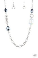 Famous and Fabulous Blue iridescent  Necklace Paparazzi Accessories