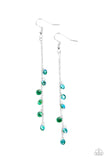 Extended Eloquence Green Blue Earrings Paparazzi Accessories