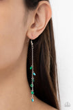 Extended Eloquence Green Blue Earrings Paparazzi Accessories