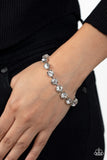 A-Lister Afterglow White Bling Bracelet Paparazzi Accessories