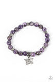 Butterfly Nirvana - Purple Bead Bracelet Paparazzi Accessories