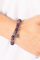 Butterfly Nirvana - Purple Bead Bracelet Paparazzi Accessories