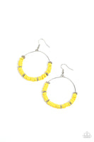 Loudly Layered Yellow Floral Earrings Paparazzi Accessories