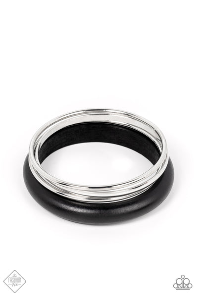 Adventurous Attitude - Black Clear Ff Bracelet Paparazzi Accessories