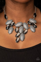 Date Night Nouveau Silver Gray Necklace Paparazzi Accessories