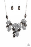 Date Night Nouveau Silver Gray Necklace Paparazzi Accessories