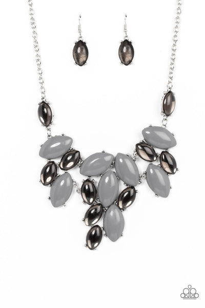 Date Night Nouveau Silver Gray Necklace Paparazzi Accessories