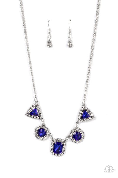 Posh Party Avenue Blue Bling Necklace Paparazzi Accessories