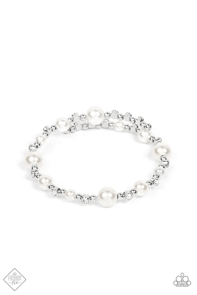 Chicly Celebrity White Pearl Bracelet FF Paparazzi Accessories