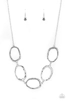 Gritty Go-Getter - Silver Bling Necklace Paparazzi Accessories