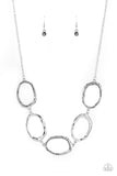 Gritty Go-Getter - Silver Bling Necklace Paparazzi Accessories