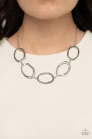Gritty Go-Getter - Silver Bling Necklace Paparazzi Accessories