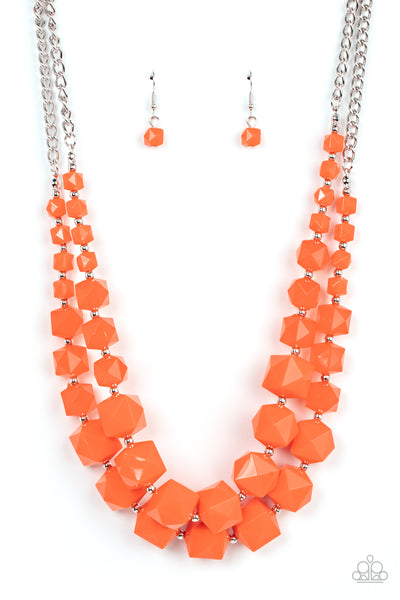 Summer Excursion - Orange Necklace Paparazzi Accessories