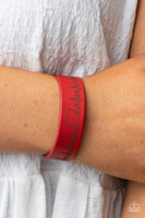 Haute Heartbeat Red Leather Bracelet Paparazzi Accessories