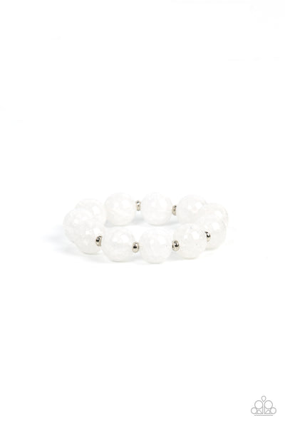 Arctic Affluence White Bracelet Paparazzi Accessories