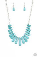 Mojave Empress - Blue Turquoise Necklace Paparazzi Accessories