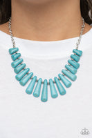 Mojave Empress - Blue Turquoise Necklace Paparazzi Accessories