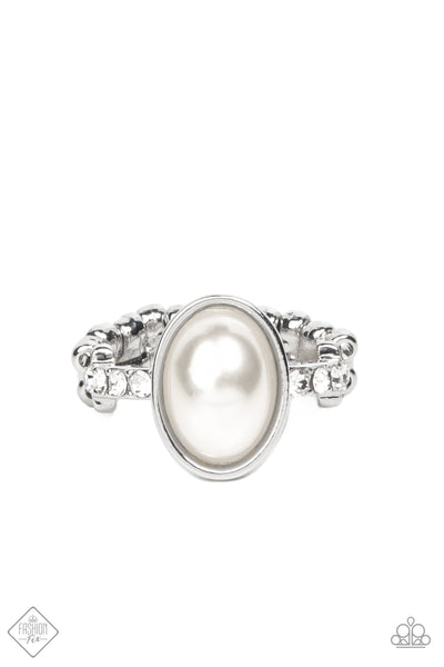 One Day at a SHOWTIME - White FF Paparazzi Accessories Ring