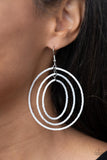 Colorfully Circulating White Seed Bead Earrings Paparazzi