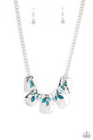 Jubilee Jingle Blue Rhinestone Necklace Paparazzi Accessories