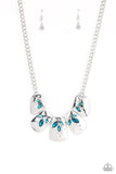 Jubilee Jingle Blue Rhinestone Necklace Paparazzi Accessories
