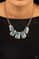 Jubilee Jingle Blue Rhinestone Necklace Paparazzi Accessories