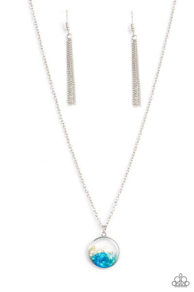 Completely Crushed Blue Green Necklace Paparazzi Accessories