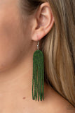 Right as RAINBOW Green Seed Bead Earrings Paparazzi Accessories