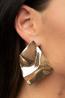 Modern Maverick Gold Earrings Paparazzi Accessories