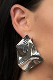 Modern Maverick Silver Big Silver Earrings Paparazzi Accessories