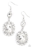Capriciously Cosmopolitan White Rhinestone Earrings Paparazzi