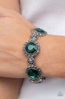 Palace Property Green Rhinestone Bracelet Paparazzi