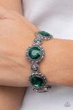 Palace Property Green Rhinestone Bracelet Paparazzi