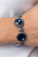 Palace Property Blue Rhinestone Bracelet Bling Paparazzi Accessories