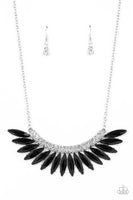 Flauntable Flamboyance Black Rhinestone Necklace Paparazzi