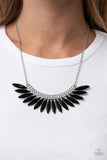 Flauntable Flamboyance Black Rhinestone Necklace Paparazzi