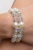 Timelessly Tea Party White Pearl Bracelet Paparazzi Accessories