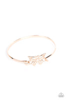 Did I FLUTTER? Rose Gold Butterfly Bracelet Paparazzi Accessories