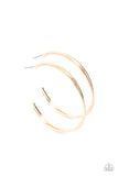 Monochromatic Curves Gold Large Hoop Earrings Paparazzi Accessories