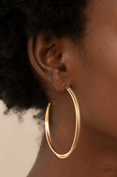 Monochromatic Curves Gold Large Hoop Earrings Paparazzi Accessories