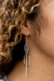 Harmoniously Balanced - Silver Bar Earrings Paparazzi Accessories