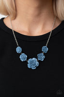 PRIMROSE and Pretty Blue Floral Necklace Paparazzi