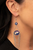 Ethereally Extravagant Blue Earrings Paparazzi accessories