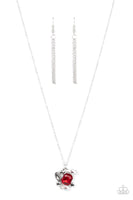 Prismatic Projection Red Bling Necklace Paparazzi Accessories