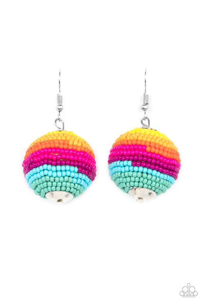 Zest Fest Multi Rainbow Earrings Paparazzi Accessories