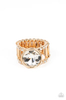 High Roller Sparkle Gold Bling Ring Paparazzi Accessories